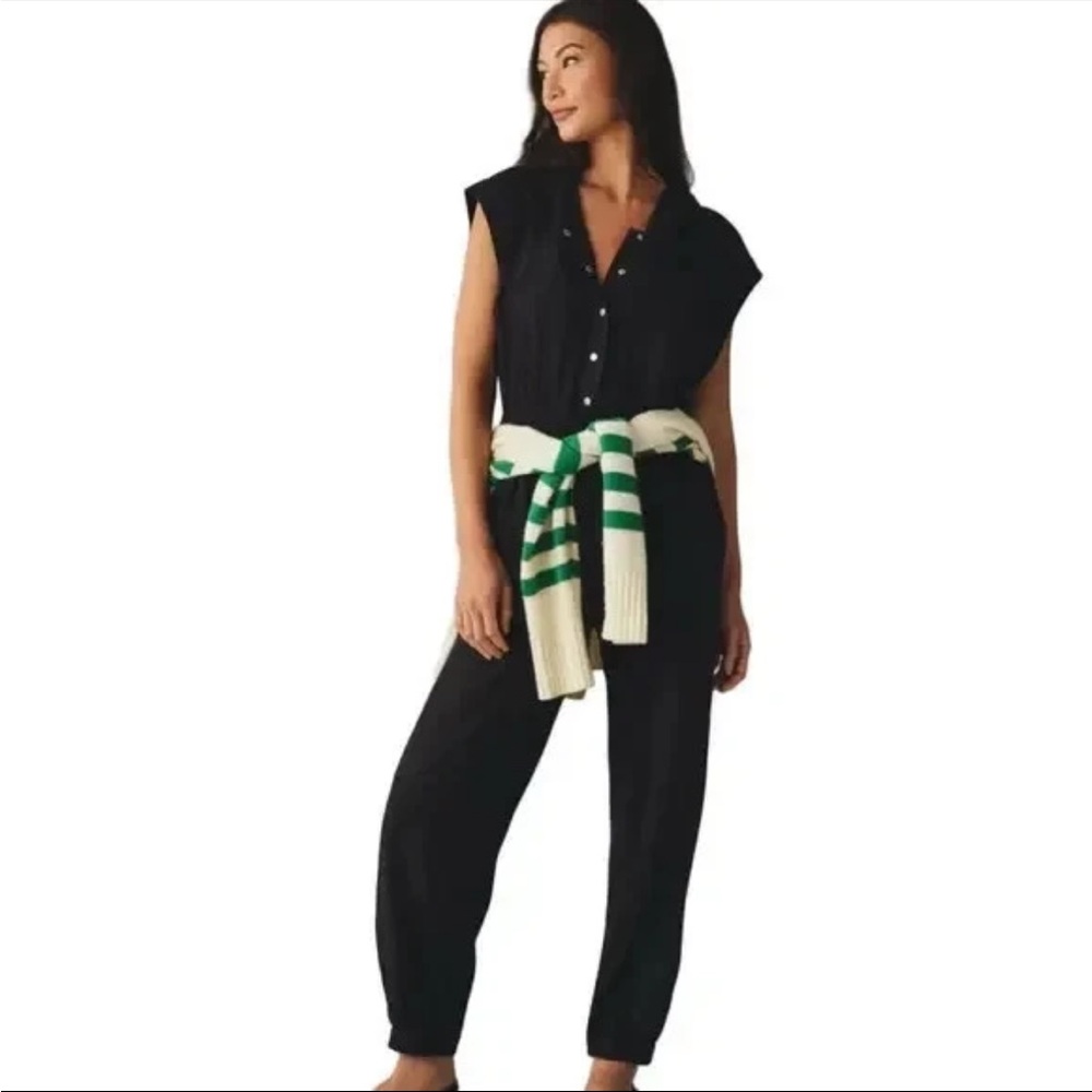 Anthropologie Daily Practice Forge Jumpsuit in Black XS